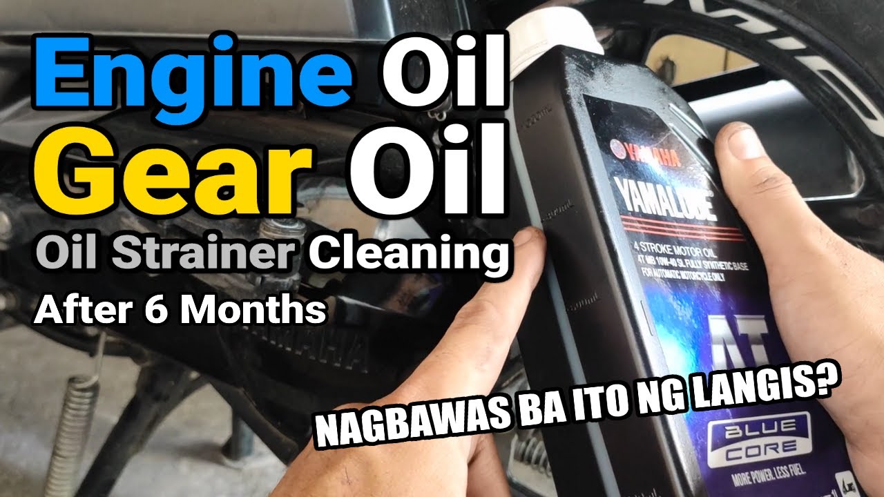YAMAHA MIO i125 Change Engine Oil / Gear Oil / Oil Strainer Cleaning After 6 Months