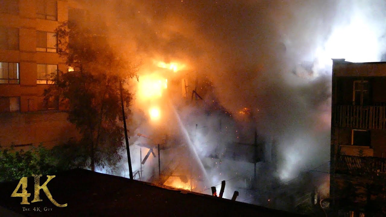 Montreal: Major 5th alarm apartment blaze / Feu 5e alarme à Côte-des-Neiges 10-1-2017