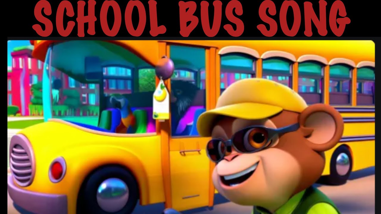 🚍 School Bus Song for Kids | Fun & Educational | Monkey is the driver I Simple Bubbles Kids TV