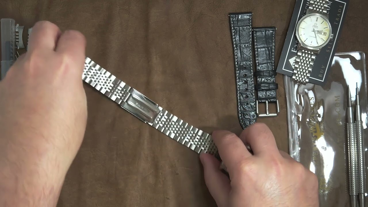 Bucherer Yacht Timer 6951 Chronograph on Omega Style Bead of Rice Bracelets | EW Crocodile Straps