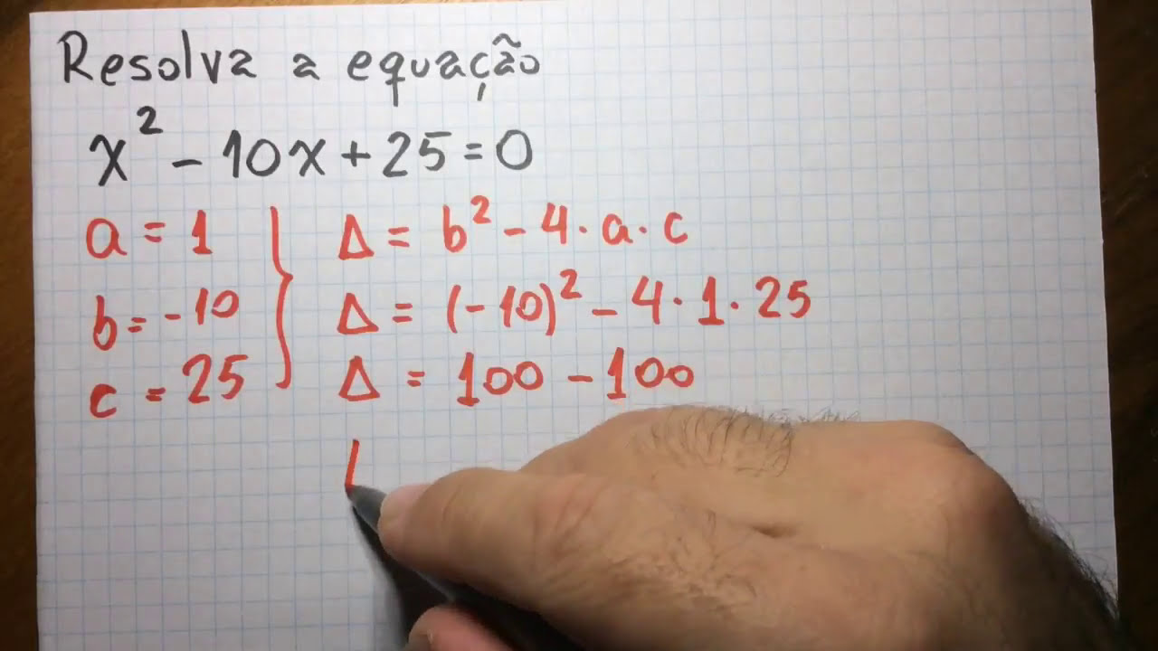 ⭕ Equação do segundo grau com Δ = 0
