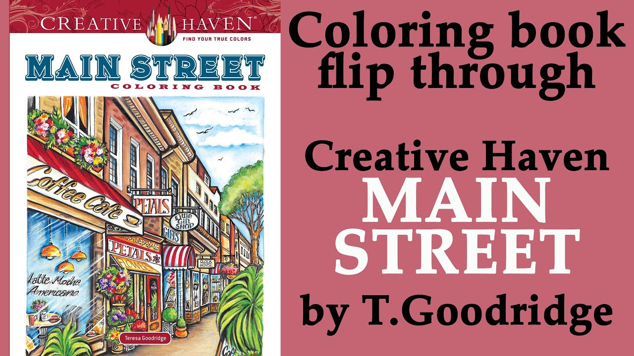 MAIN STREET  Creative Haven. Coloring book flip through
