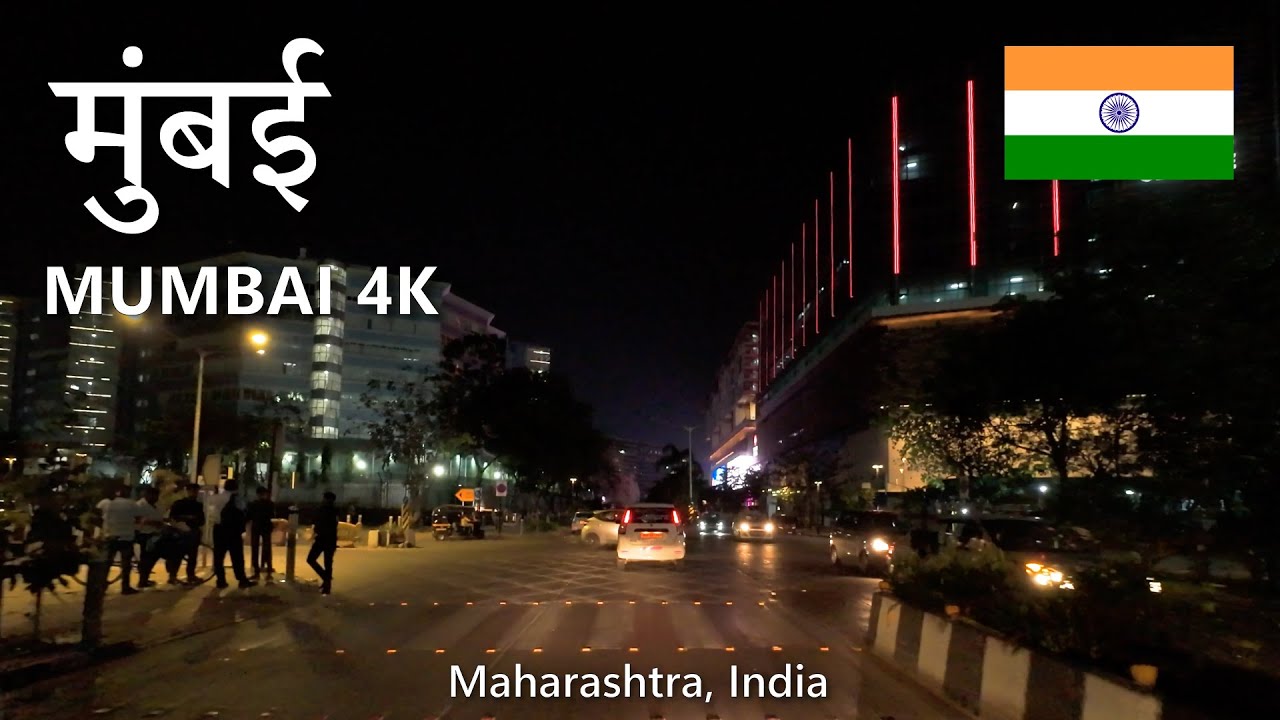 Driving Mumbai City - Bandra-Kurla Complex 4K HDR - Night Drive