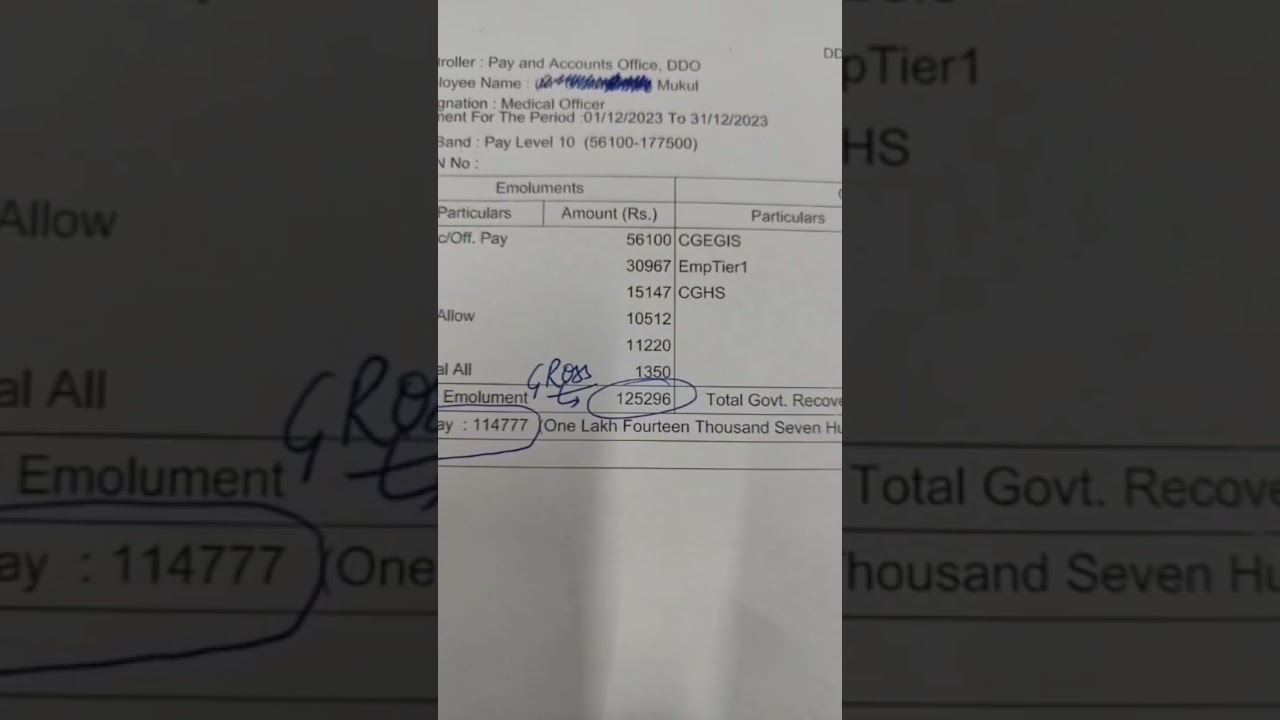 first salary slip of upsc cms doctor🤑| motivation #cghs  #neetpg#cmse #govtjob #upsc #motivation