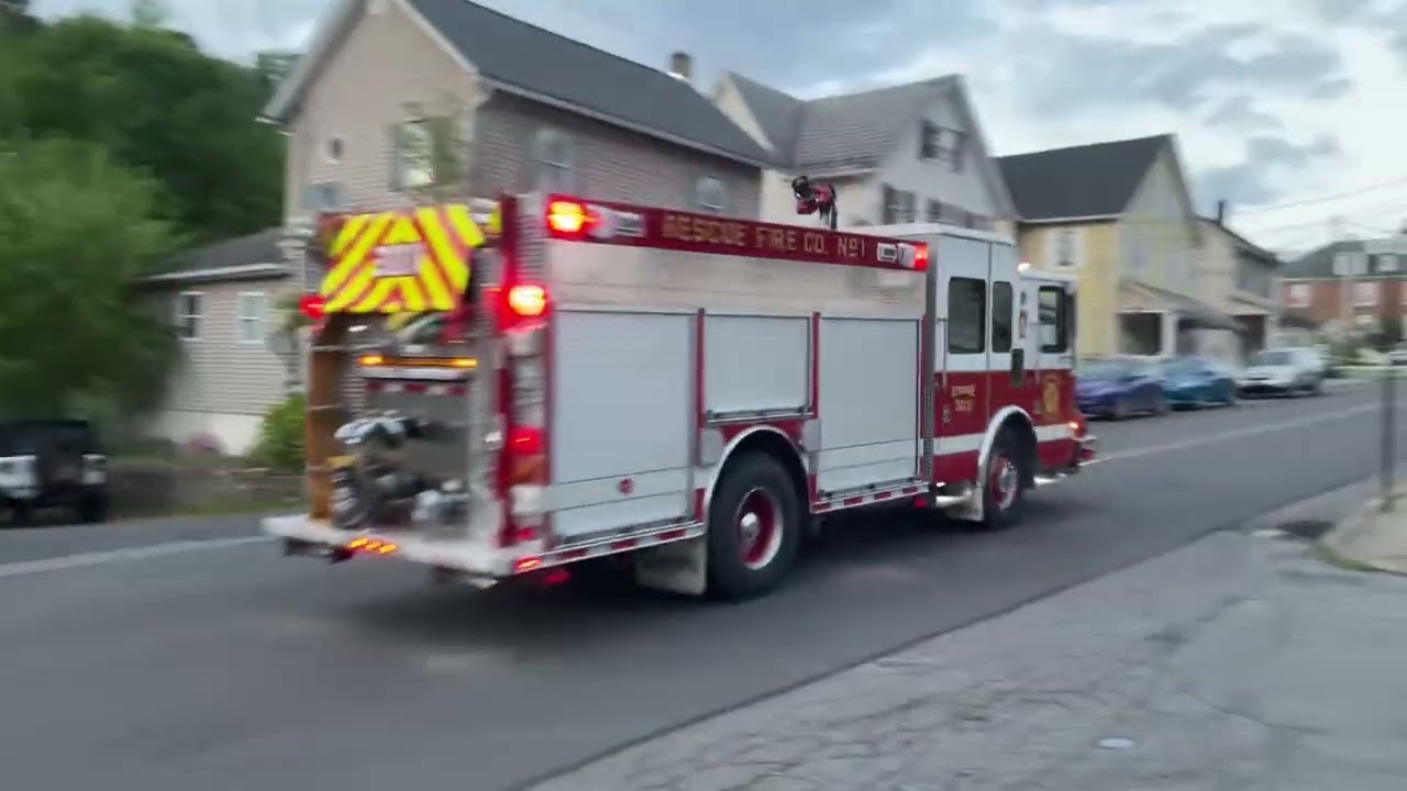 Liberty Fire Company Engine 3013 and Rescue Fire Company Engine 3011 and Rescue 3041 Responding.