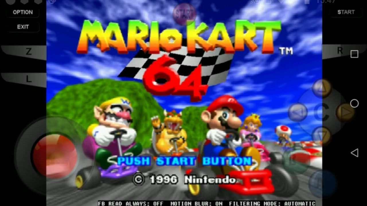Ganhei 2 fases no Mario Kart 64 !!!