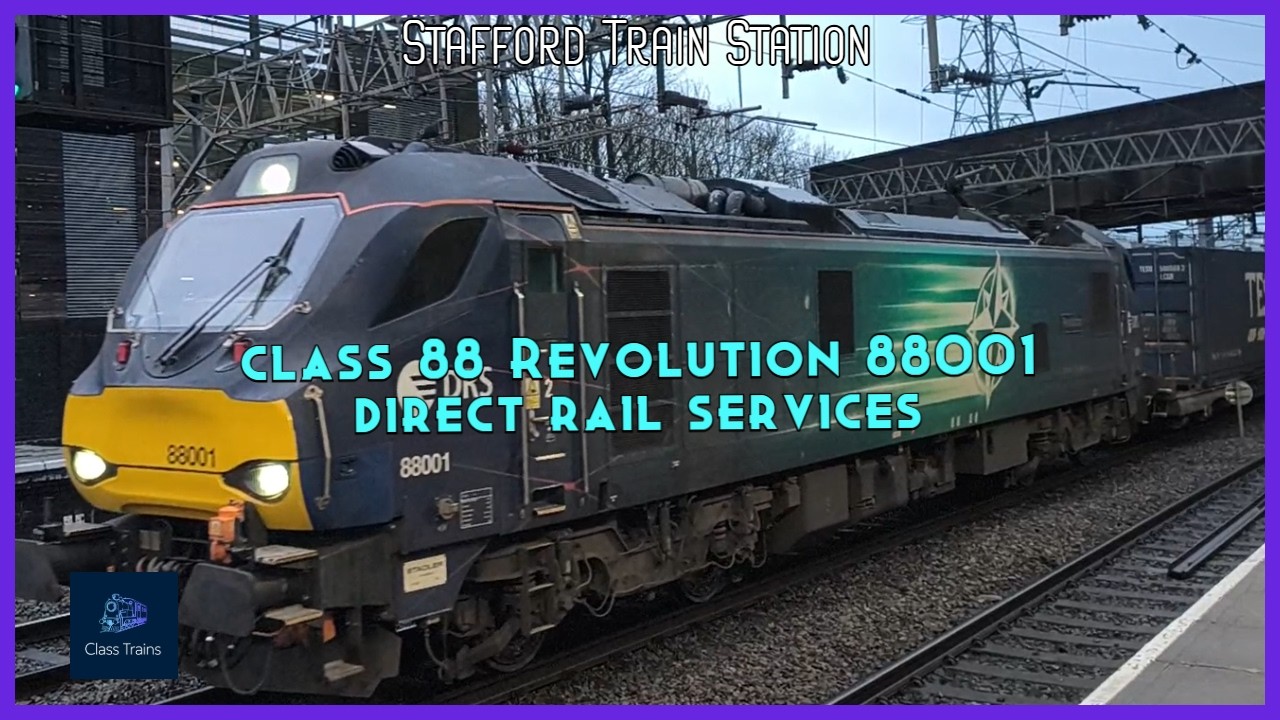 Class 88 DRS Tesco freight train 88001 Revolution