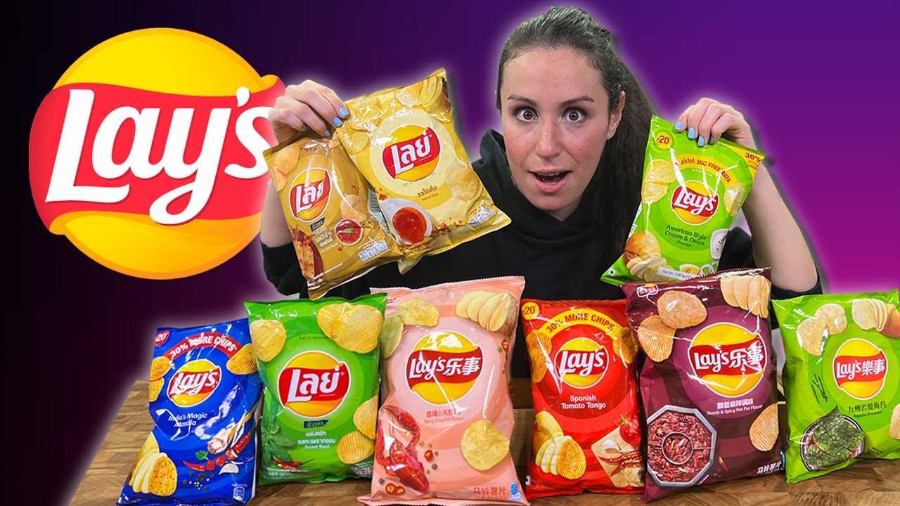 Trying Bizarre Lays Potato Chip Flavors