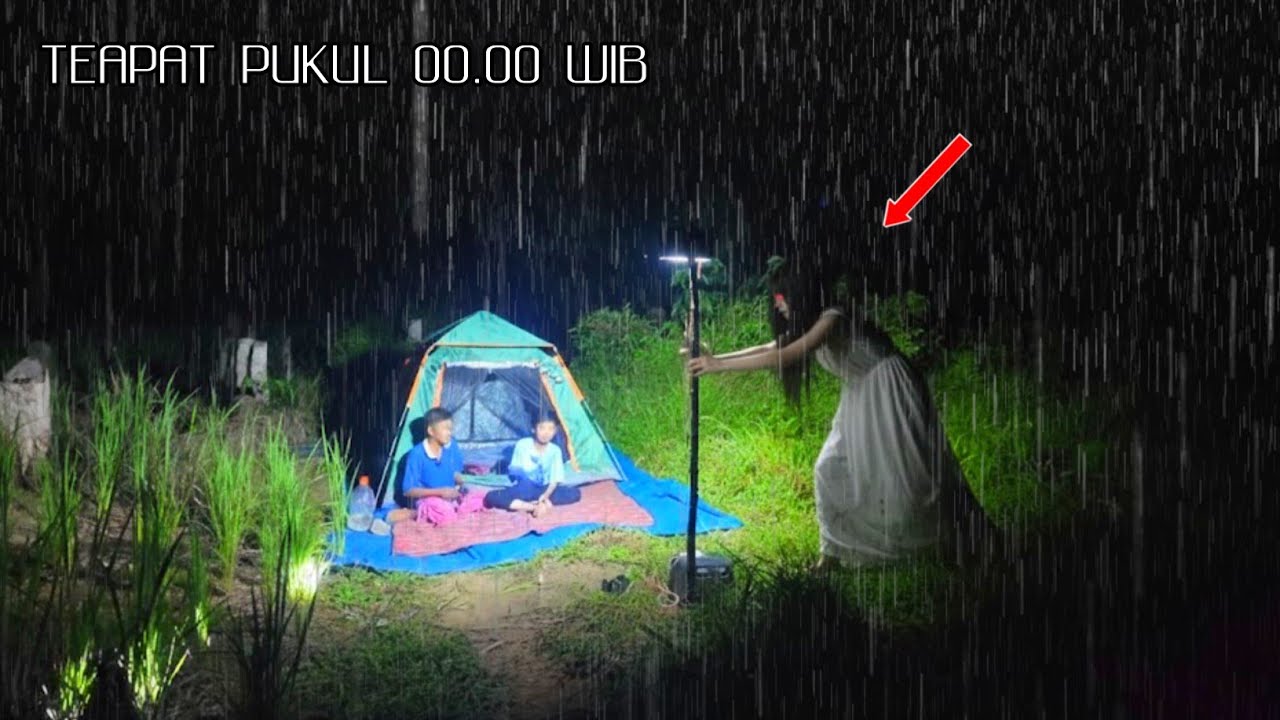 Horror!! diguyur hujan deras ganguan tepat jam 12 malam ternyata hutan ini angker! 