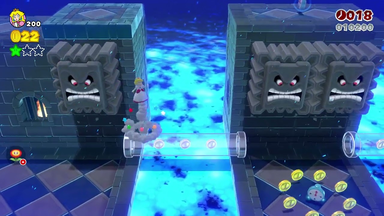 Faster Fort Fire Bros (Flower-4) Super Mario 3D World All Stars and Stamp
