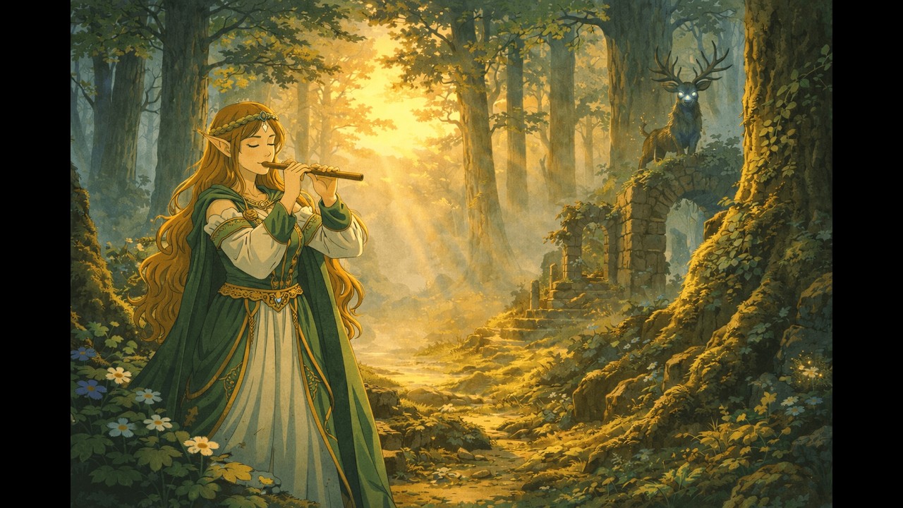 Música medieval de fantasía relajante | El susurro del bosque antiguo