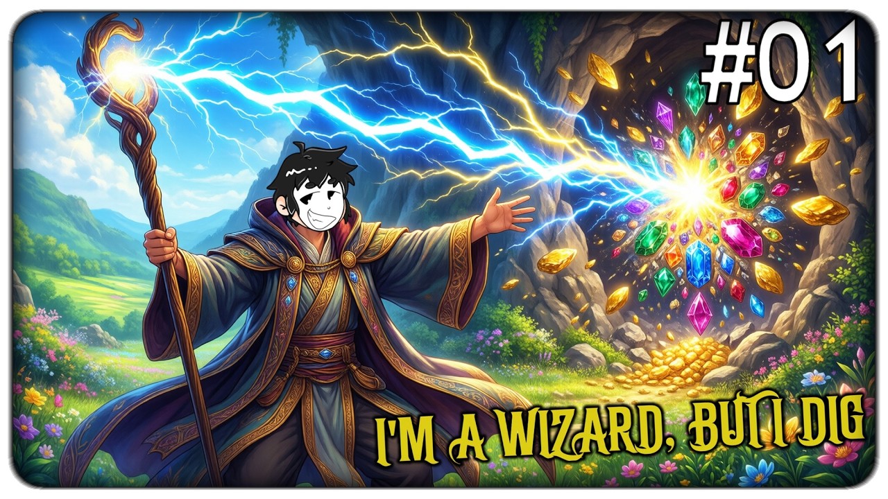 USIAMO LA MAGIA E SCAVIAMO UNA GALLERIA DENTRO LA MONTAGNA MAGICA | I'm a wizard, but I dig  - ep.01