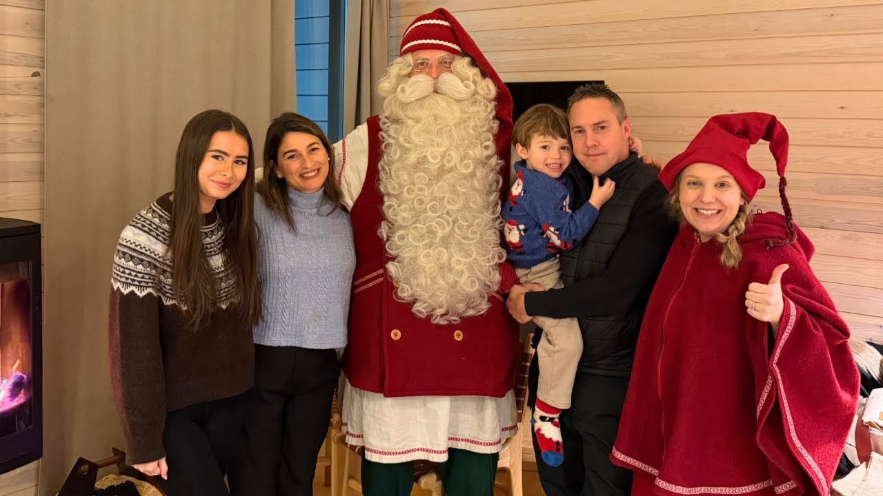 🎅 Vlogmas Day 8 | A Surprise Visit From SANTA in Lapland! + Exploring Santa Claus Village ❄️