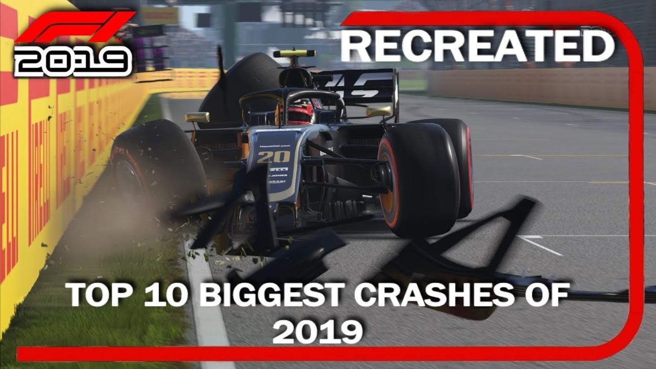 F1 2019 GAME: RECREATING THE TOP 10 BIGGEST CRASHES OF 2019