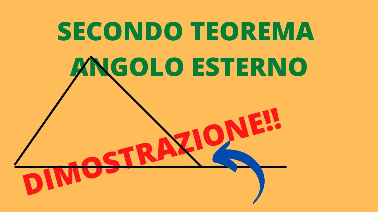 Dimostrazione e spiegazione del 2° teorema dell'angolo esterno