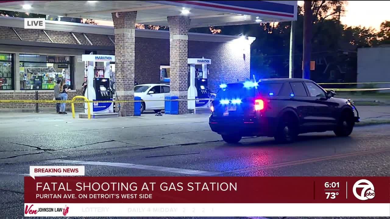 Witness: Person killed after shooting at gas station on Detroit's west side