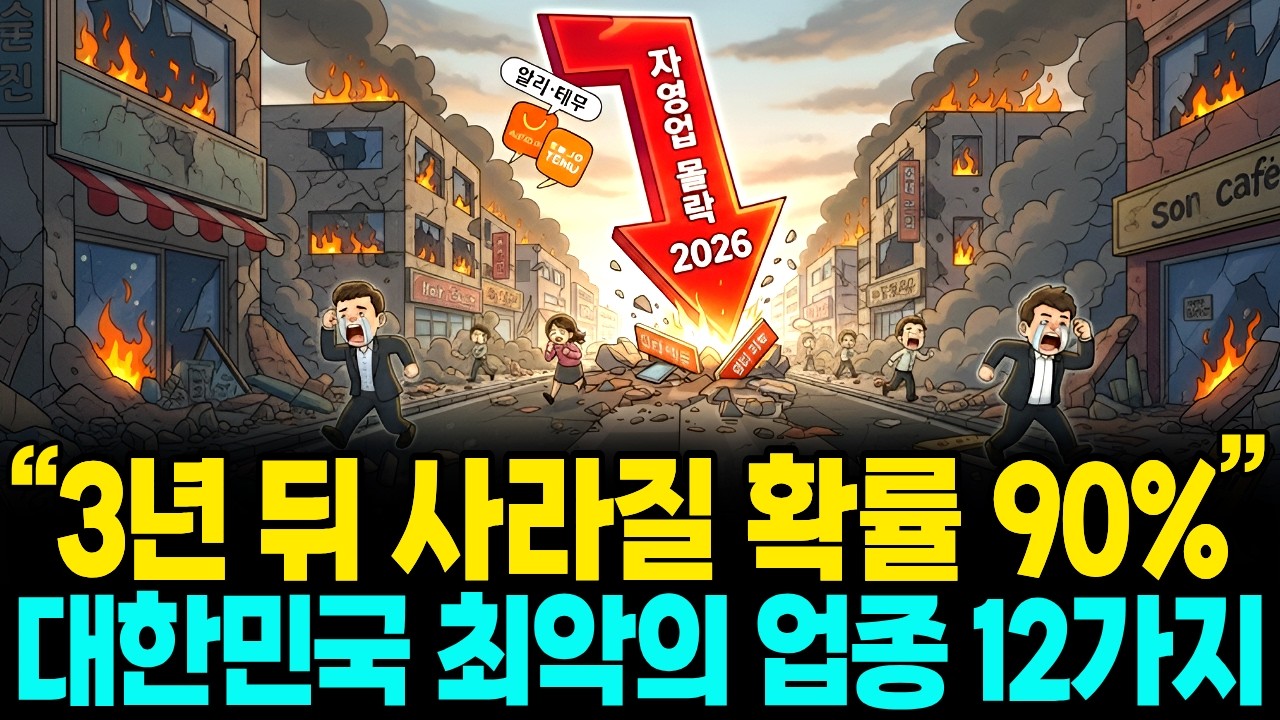 대한민국 자영업의 몰락? 2026년 위험한 업종 12가지