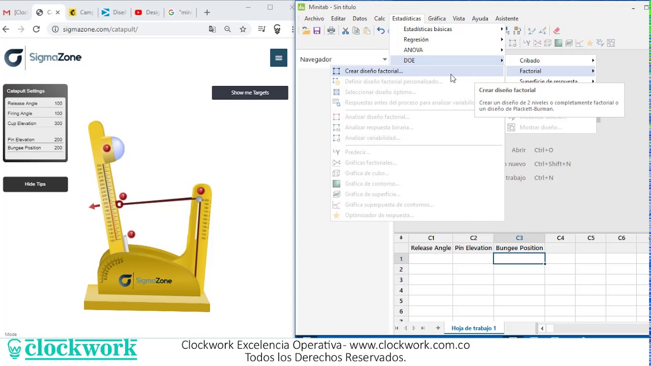 Tutorial Diseño de Experimentos Factorial (DOE) MiniTab 19