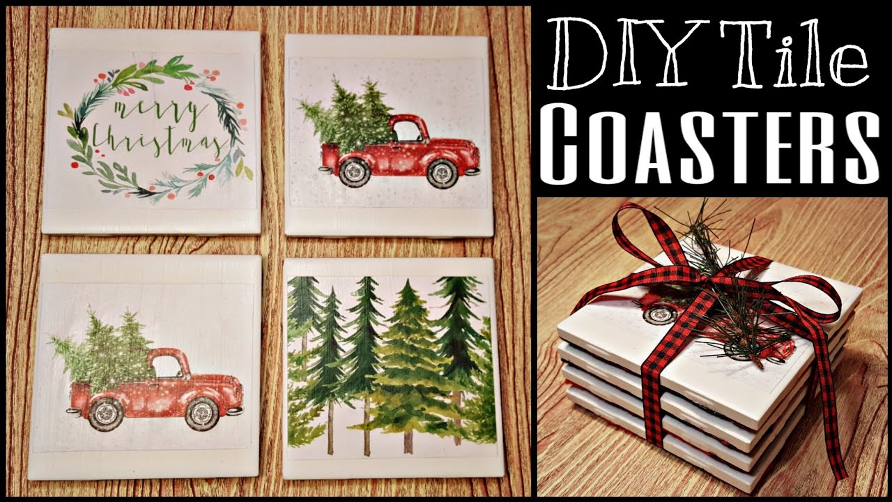 DIY Coasters • make great personalized Christmas gifts!
