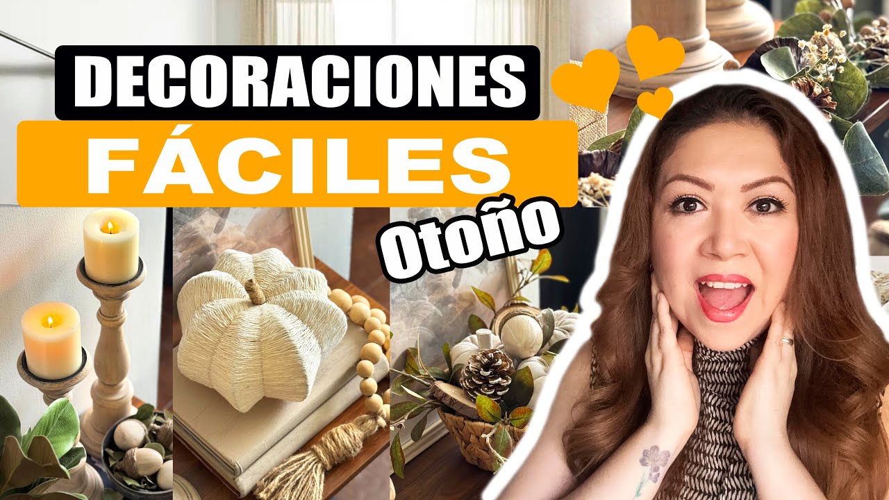 6 DIYS PARA DECORAR EN OTOÑO SÚPER ECONÓMICOS! 🍁 HERMOSAS MANUALIDADES MUY FÁCILES DE HACER! 🍁