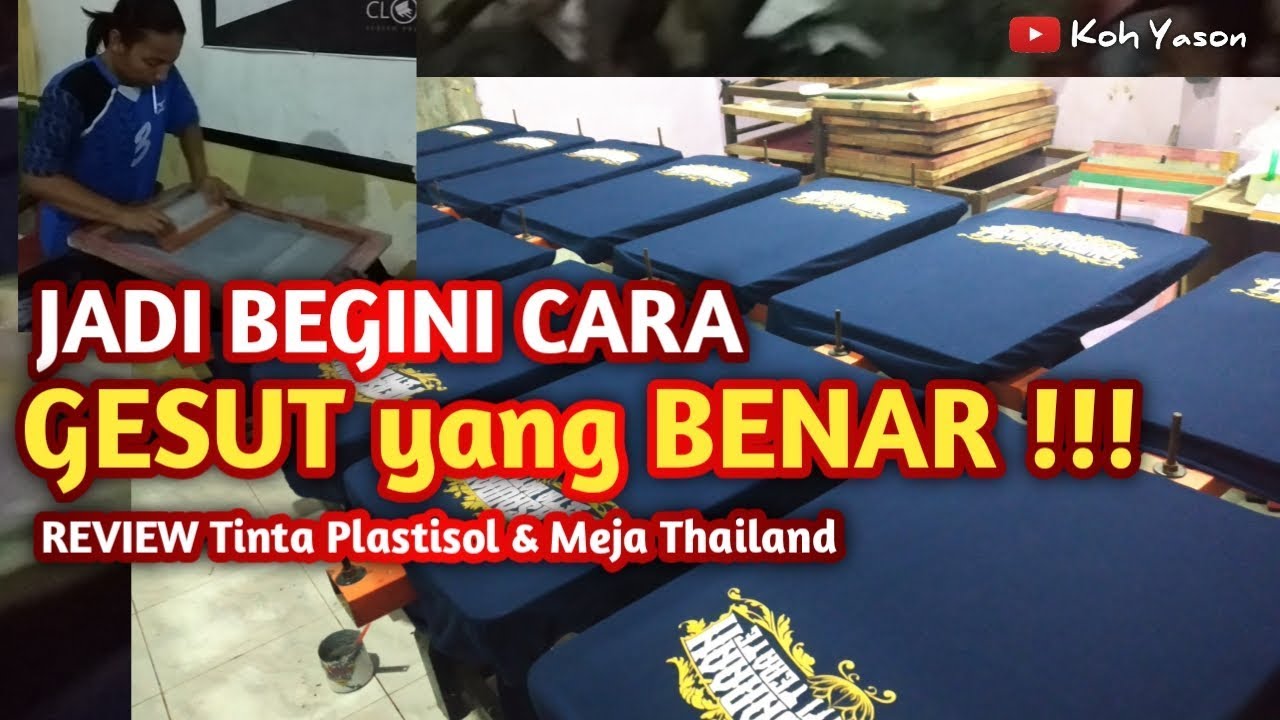 Meja Sablon Thailand - Belajar sablon part 2