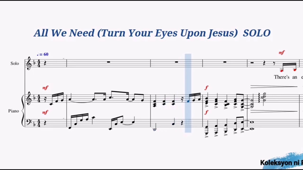 All We Need with Turn Your Eyes Upon Jesus|Solo|Eloisa Garcinez