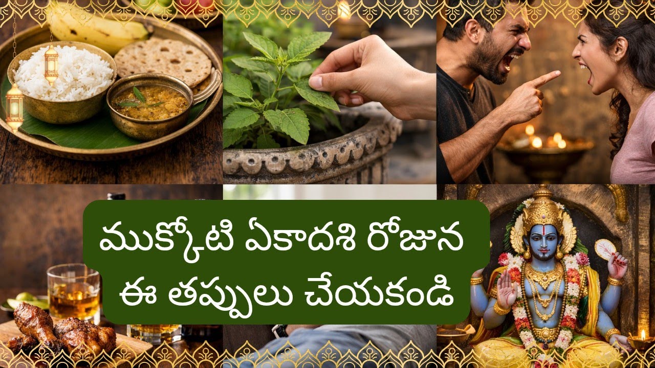 ముక్కోటి ఏకాదశి రోజున ఈ పనులు చేస్తే పుణ్యం నశిస్తుంది | Vaikunta Ekadasi Rules Telugu 