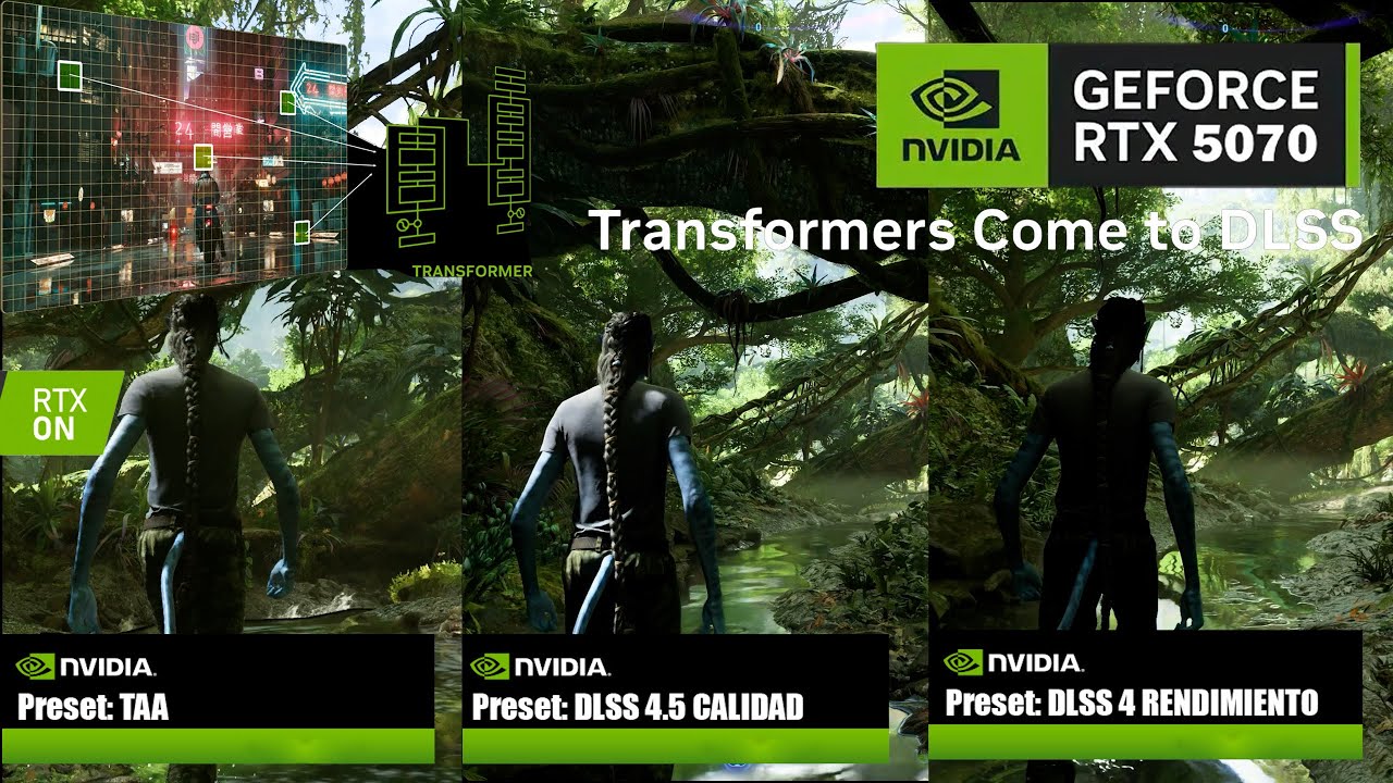 NVIDIA DLSS 4.5 VS DLSS 4 Comparación en 5 Juegos | RTX 5070 12GB | El Futuro de los Videojuegos.