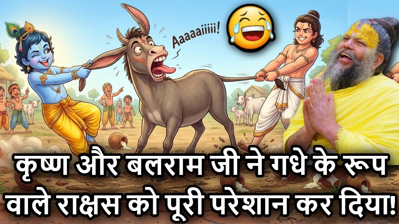 🤣🫧 Krishna Aur Balram Ji Ne 👿 Gadhe Ke Roop Wale Rakshas Ko 👻 Pareshaan Kar Diya!