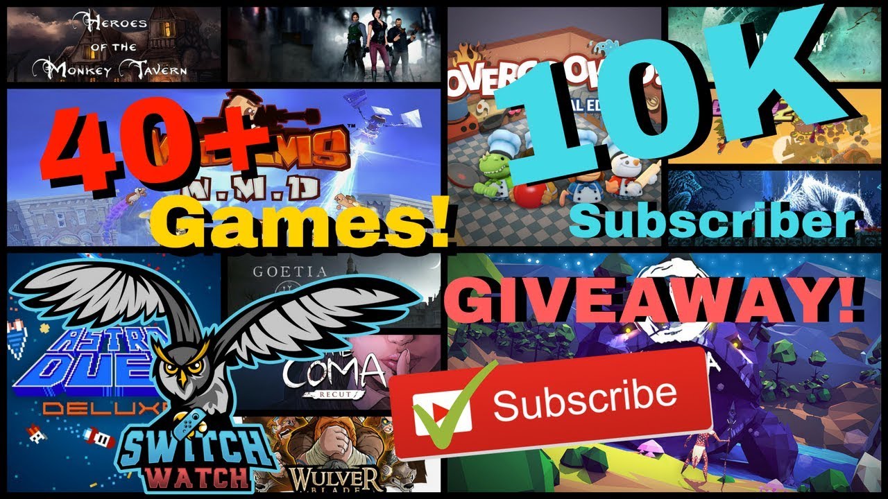 SwitchWatch's 10K Subscribers MEGA Giveaway! 40+ Games!