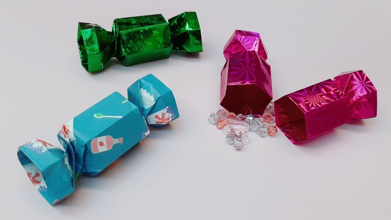 Origami Candy Shaped Box【摺紙藝術】糖果型盒子。Caja en forma de caramelo. (Makoto Yamaguchi)