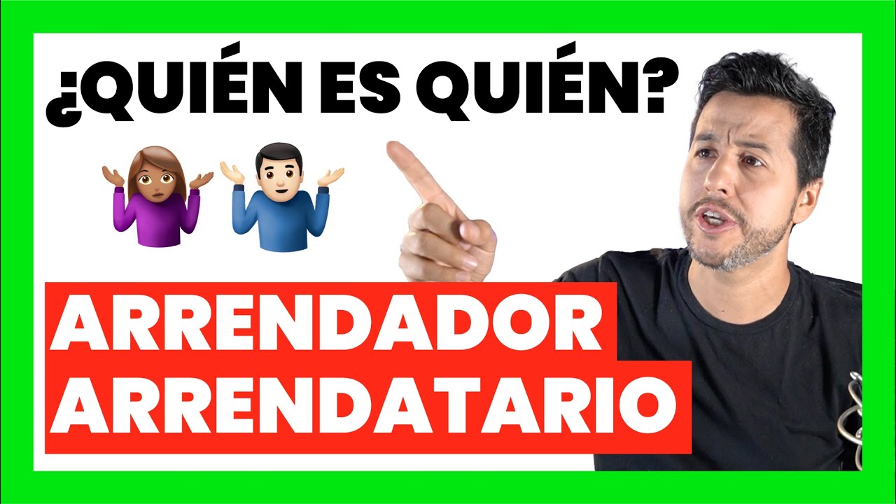 💚Quién es el ARRENDADOR y ARRENDATARIO❓Diccionario de INVERSIÓN INMOBILIARIA