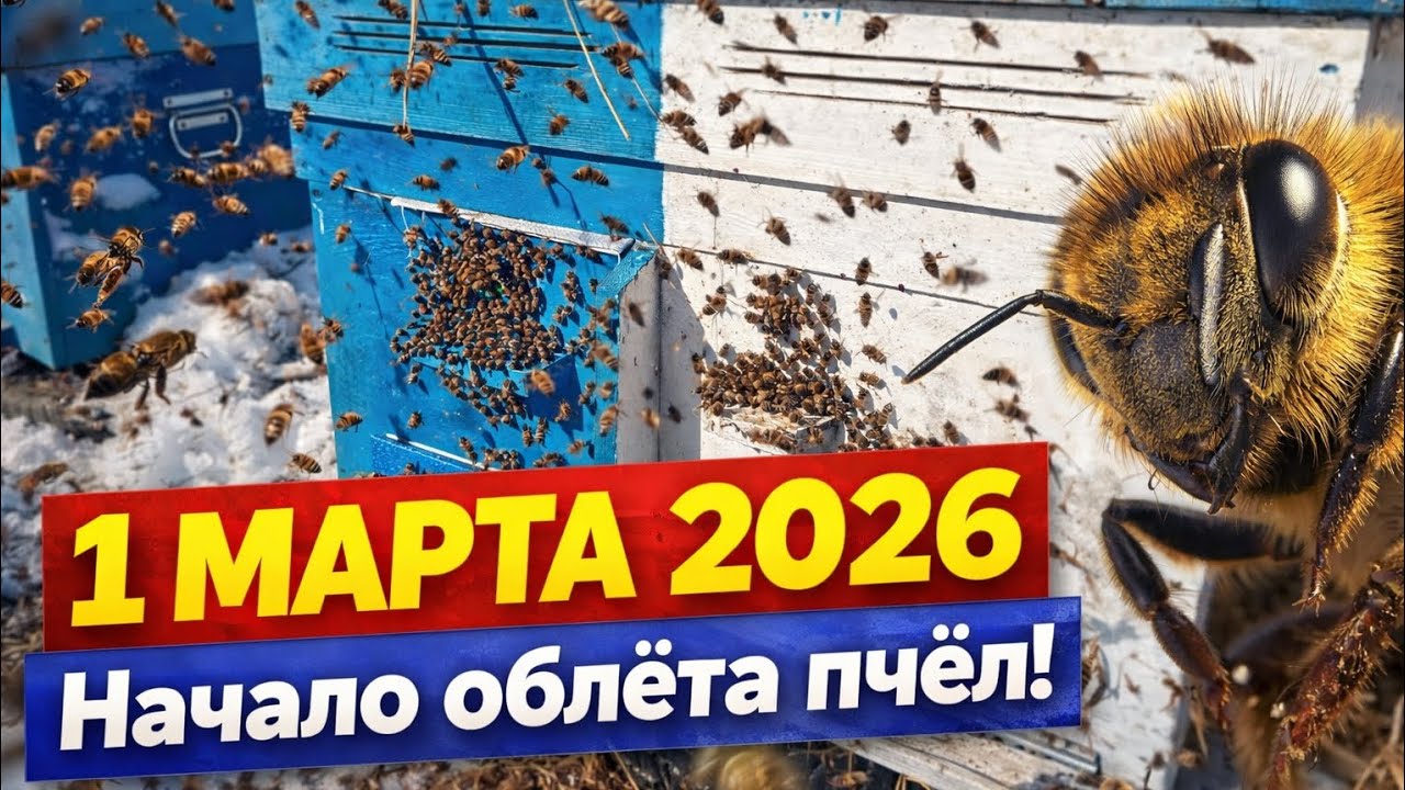 1 марта 2026. Начало облёта пчёл.