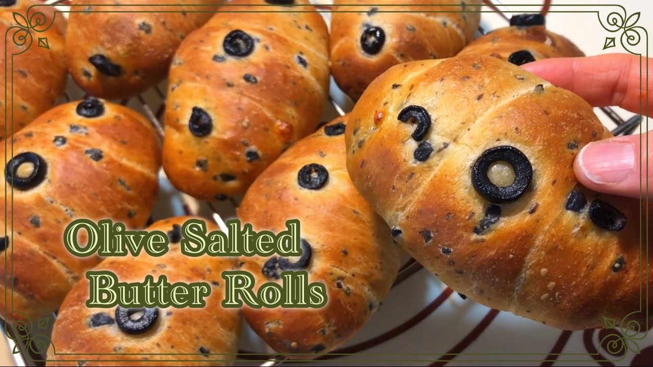 SUB) 먹으면 반하는 올리브 소금빵🫒|Olive Salted Butter Rolls | 고소하고 담백하고 부드러운 소금빵😍