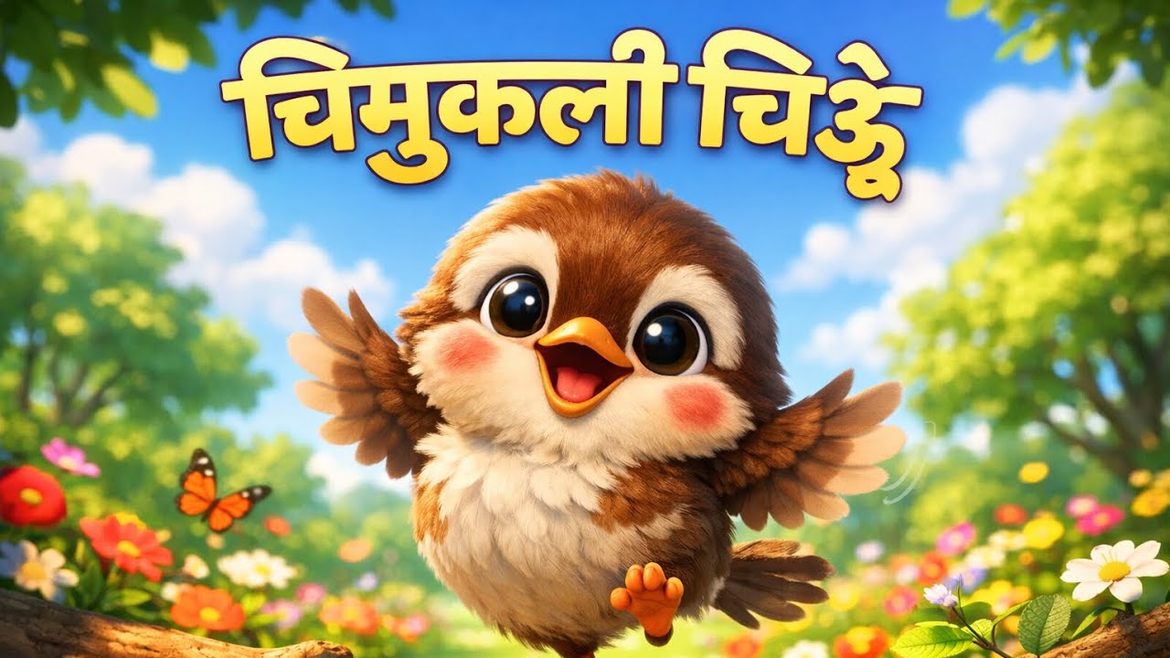 चिमुकली चिऊ | मुलांसाठी गोड गीत 🎶