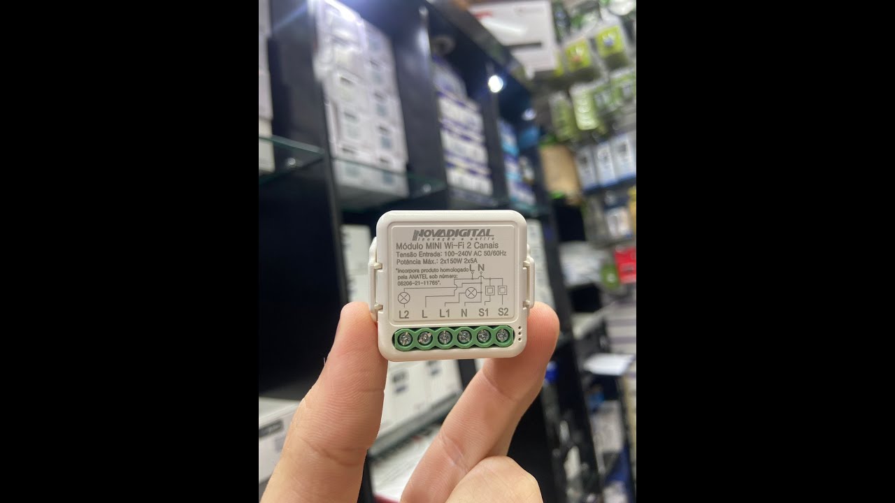MODULO INTELIGENTE 2 CANAIS MINI WIFI APP TUYA NOVADIGITAL