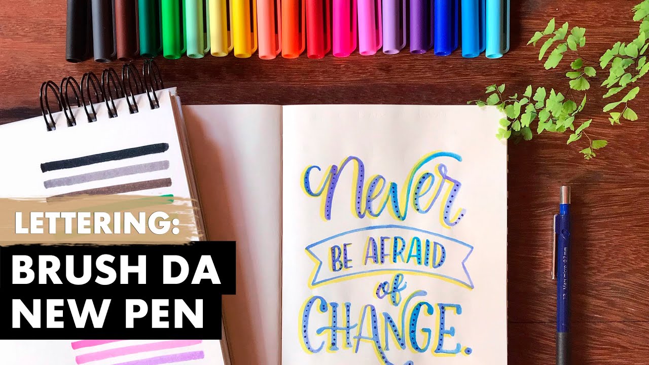 LETTERING COM BRUSH PEN | Marina Viabone