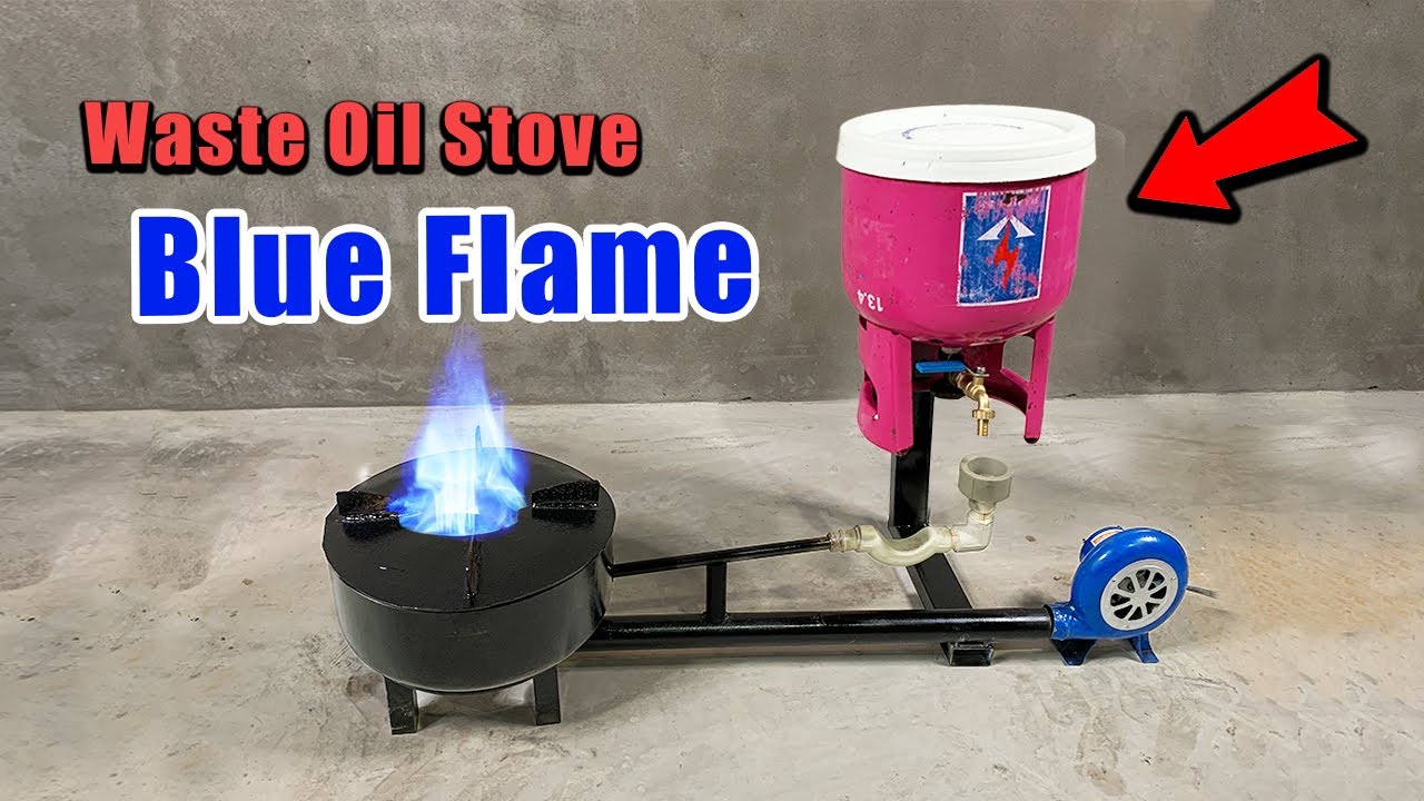idea DIY Waste Oil Burner Stove from Gas Tank | Waste Oil Stove Homemade super easy