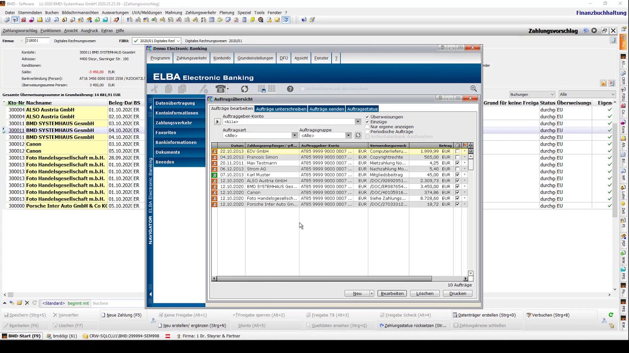 BMD Zahlungsvorschlag