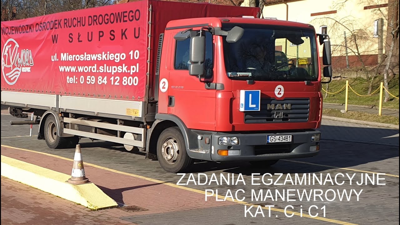 Zadania egzaminacyjne – plac manewrowy kategoria C i C1