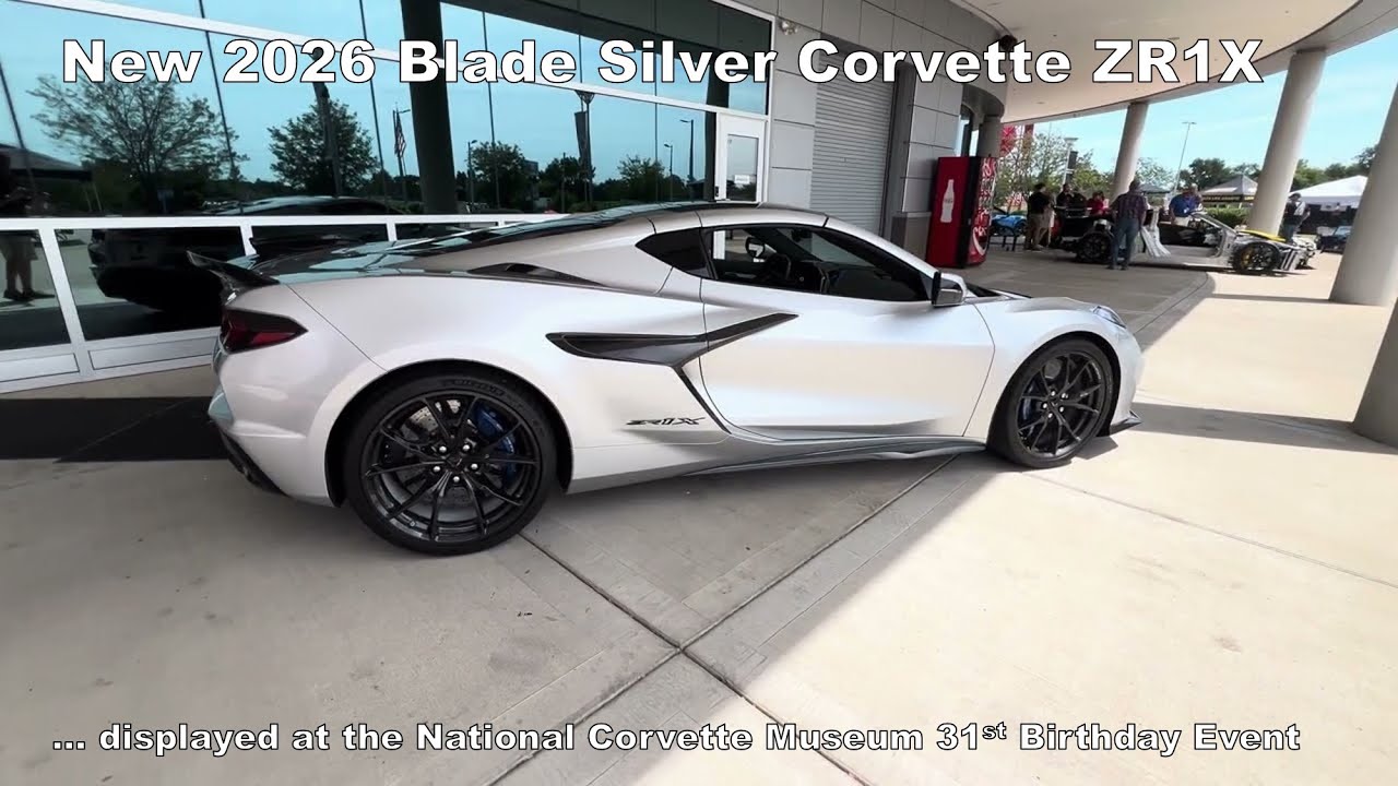National Corvette Museum 31st Birthday Event - &lsquo;26 ZR1X in Blade Silver with Santorini Blue Interior