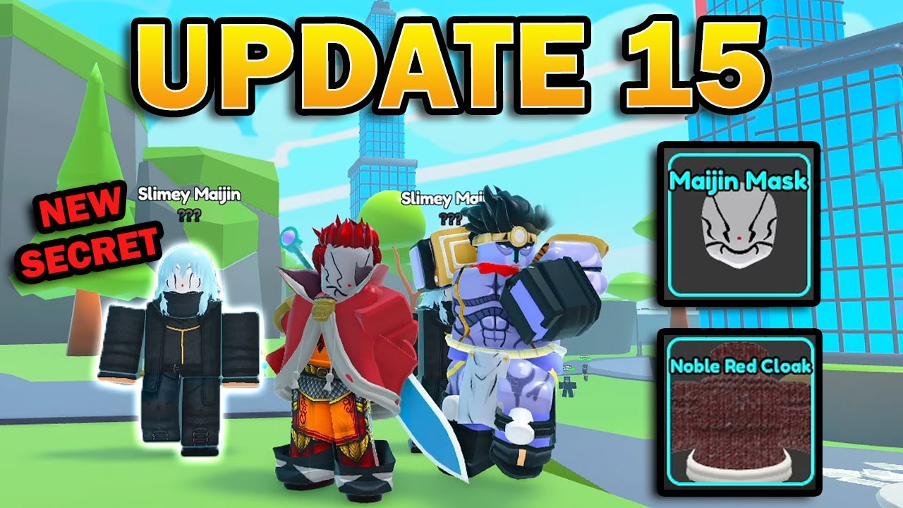 Update 15 Reincarnated As A Slime Secret and Map NEW OW and Accessories in Anime Warriors Simulator2