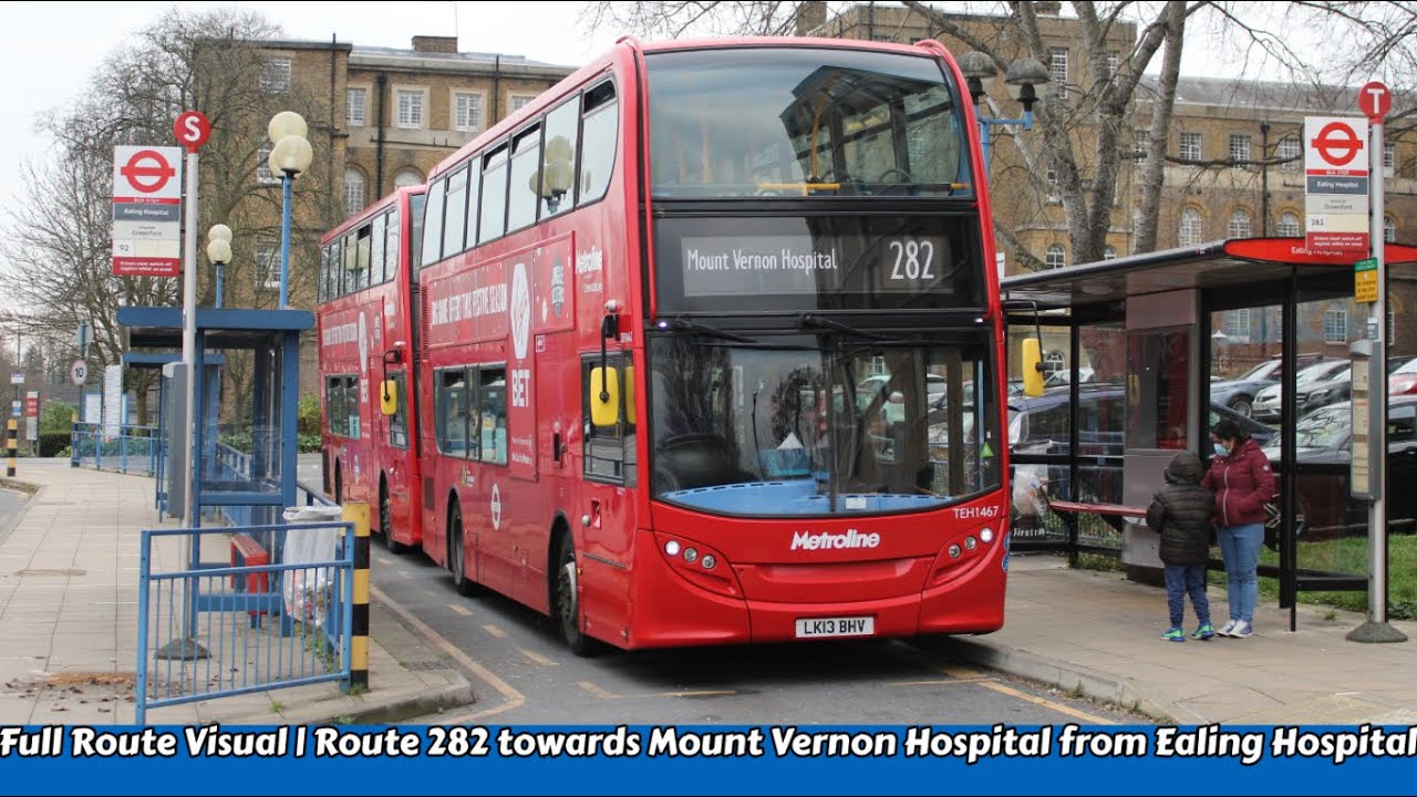 Full Route Visual | Route 282 towards Mount Vernon Hospital from Ealing Hospital