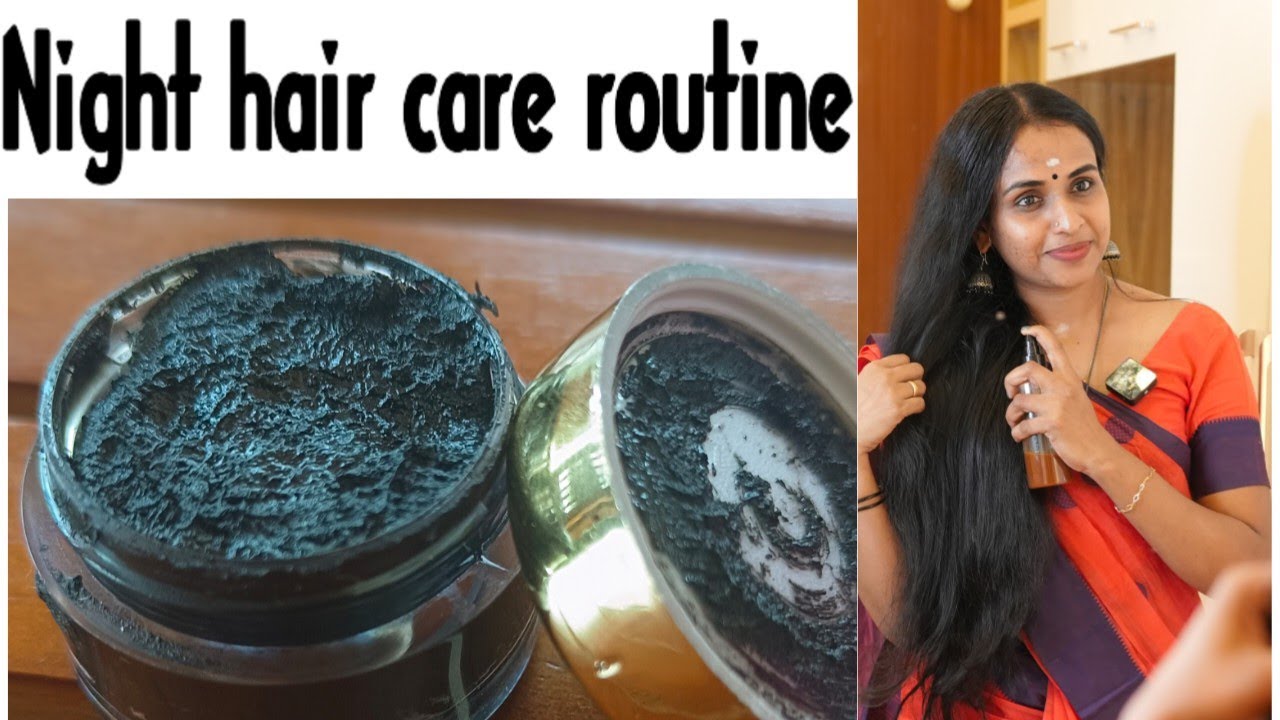 hairgrowth routine atnight #sruthysworld