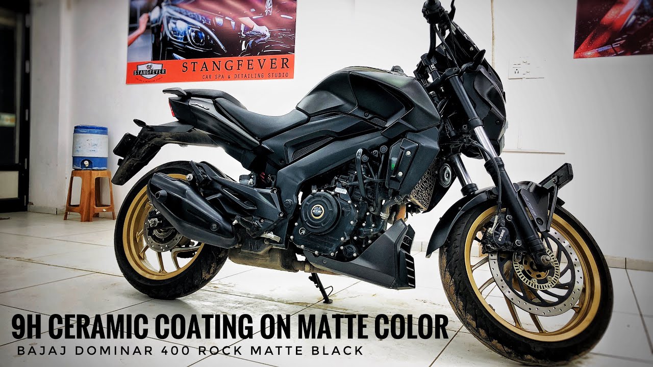 Ceramic Coating On Matte Color Motorcycle/Car | Bajaj Dominar 400 Rock Matte Black