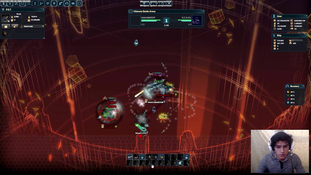 Lets Play Darkorbit [HD] Episode #7 - 1v1 Commentary and UBA (facecam)