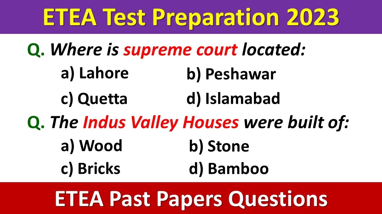 ETEA Test Preparation 2023 | ETEA Preparation 2023 | ETEA Past Papers 2023 | ETEA Test 2023 | ETEA