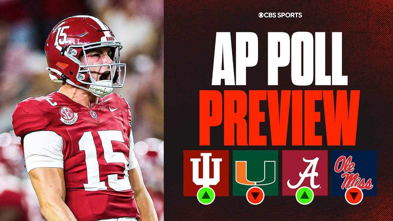 College Football Week 9 AP Top 25 PREVIEW: Indiana & Alabama rise, How far does Miami fall?