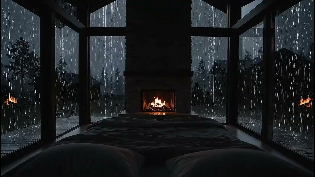 Rain Sounds for Deep Sleep – Dark Luxury Bedroom Ambience for Restful Nights