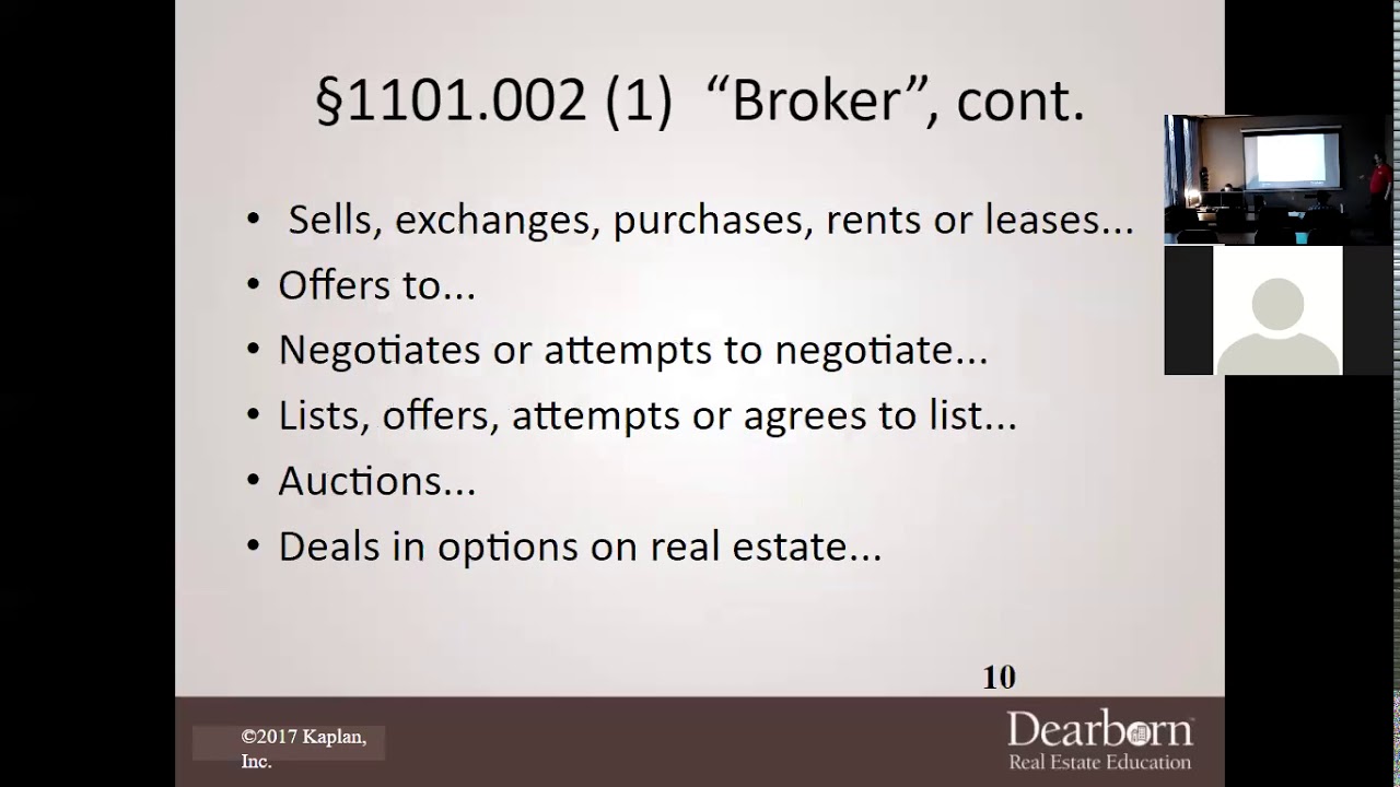 Real Estate Principles I - Chapter 7 Lecture